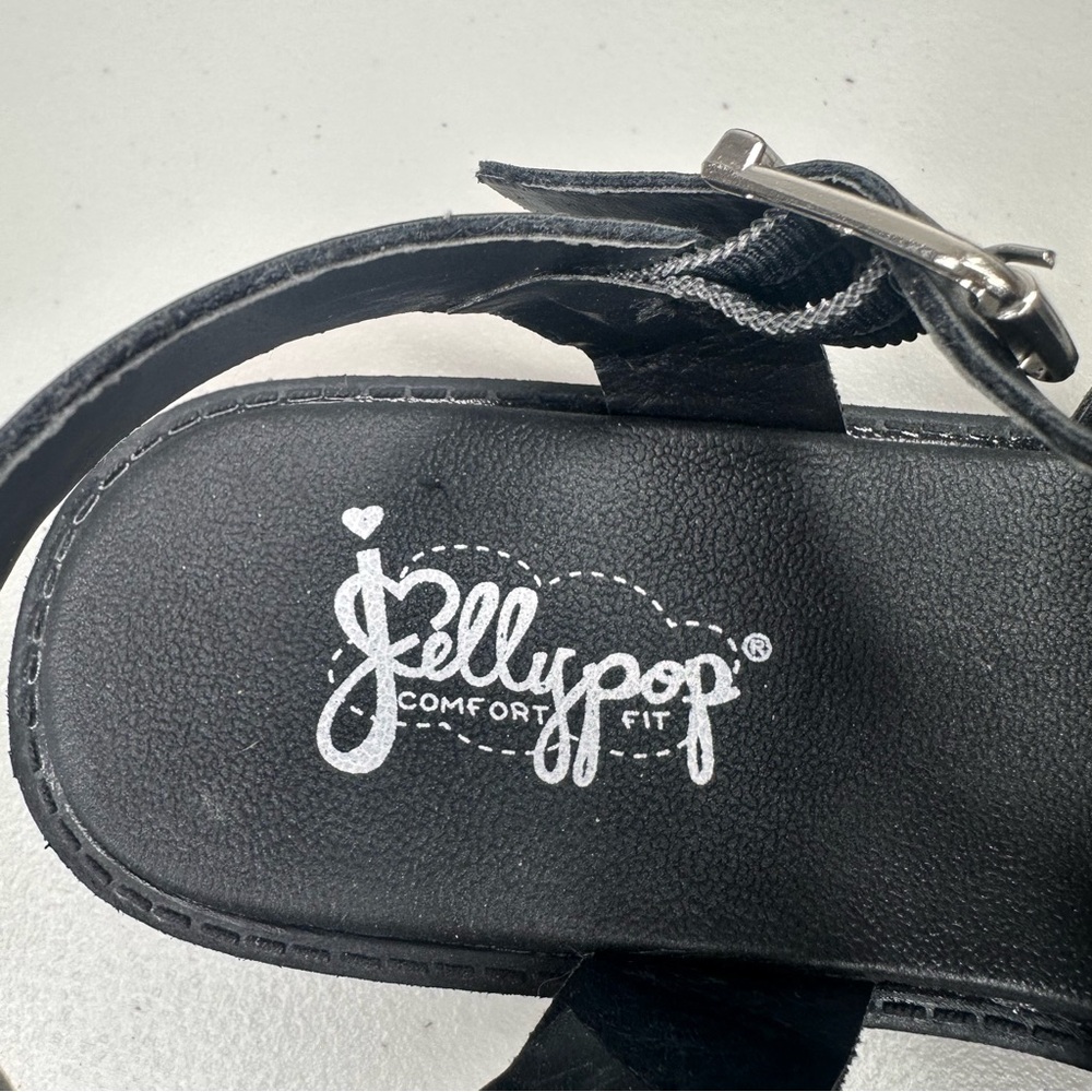 Jellypop Strappy Sandal Women’s Size 8 M Black Fisherman Gladiator Faux Leather - Picture 7 of 9